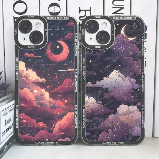 Y2K Clouds & Moon Soft Case