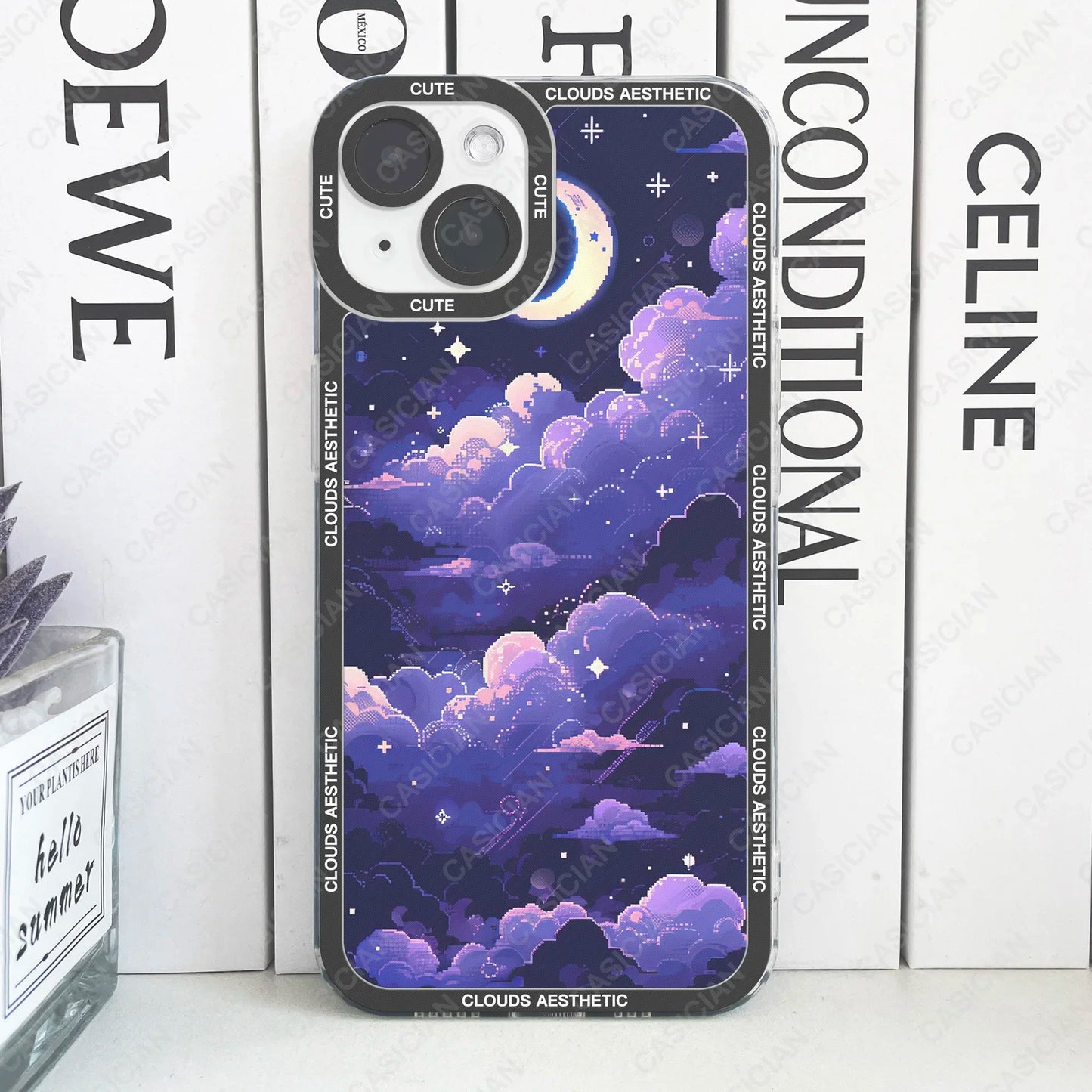 Y2K Clouds & Moon Soft Case