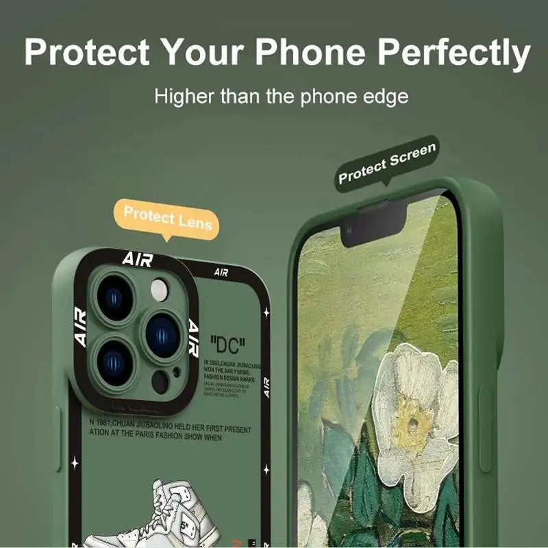 Luxury Slam Dunk Brand Phone Case For iPhone 15 Pro Max 14 Plus 13 12 11 Pro XS Max X XR 15 7 8 Plus Shockproof Protective Cover