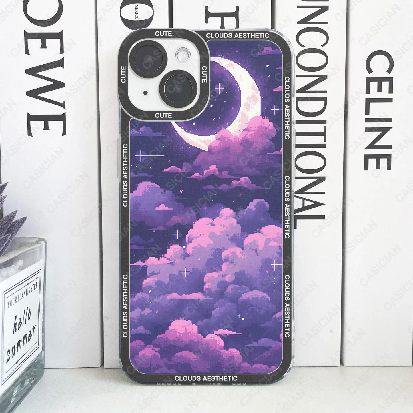 Y2K Clouds & Moon Soft Case