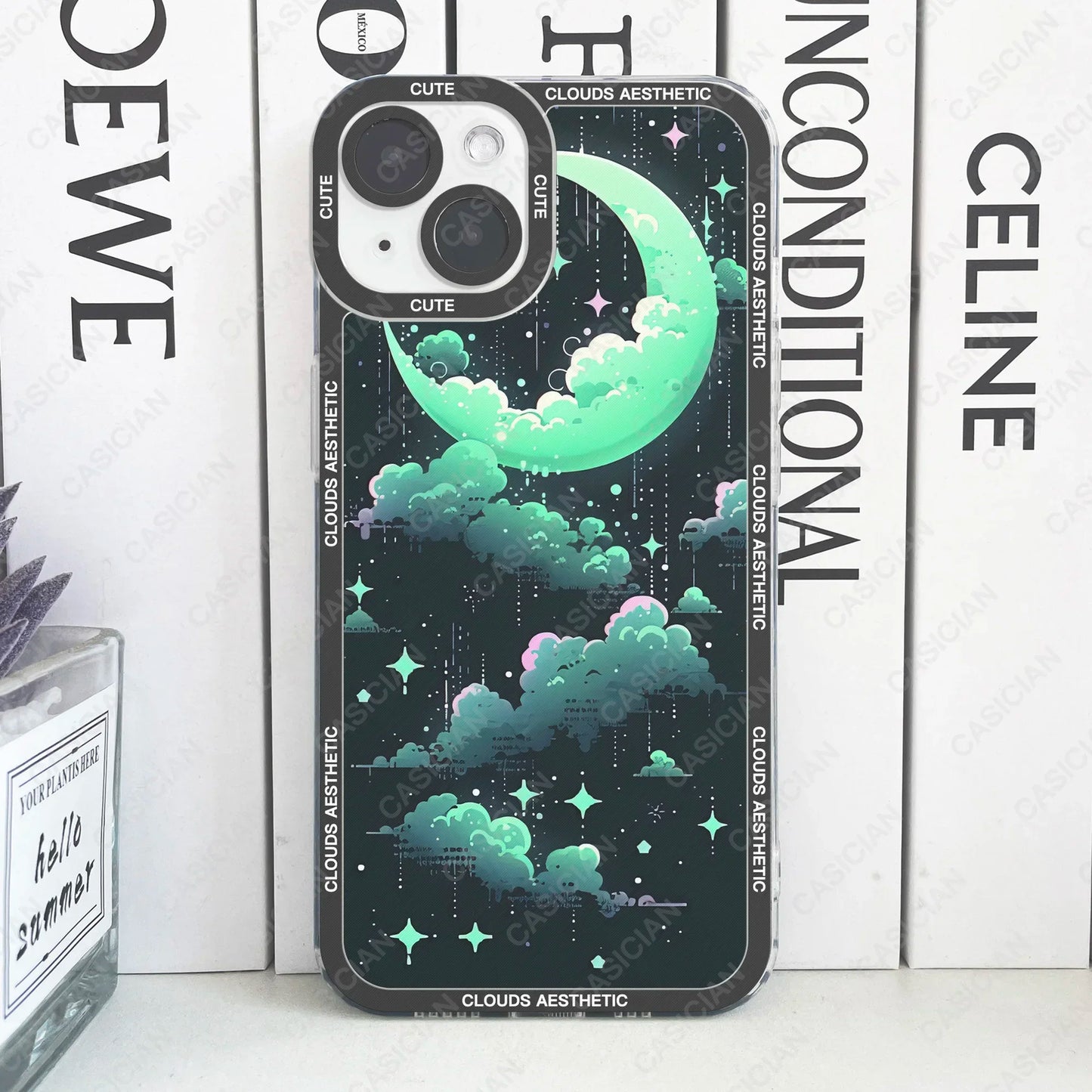 Y2K Clouds & Moon Soft Case