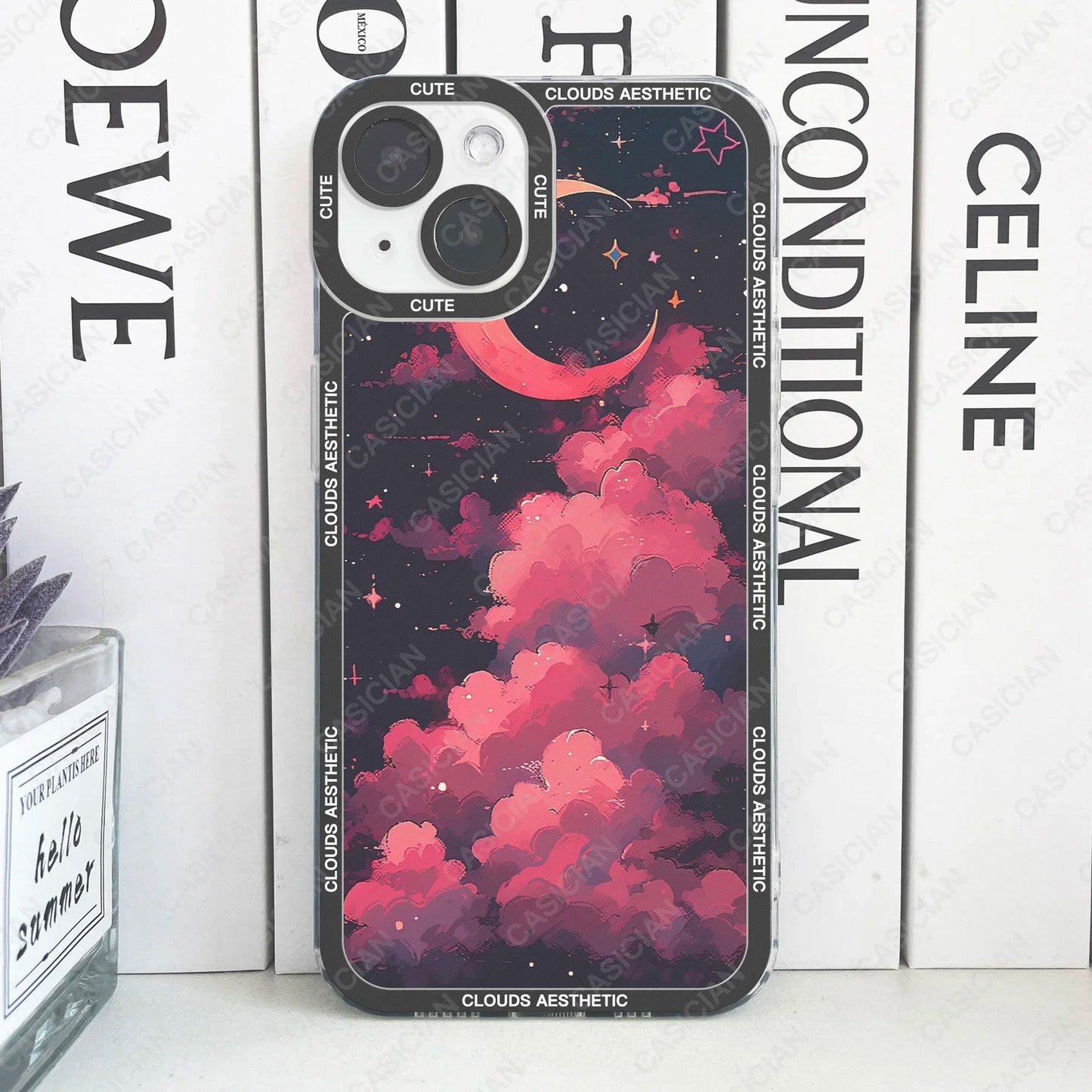 Y2K Clouds & Moon Soft Case