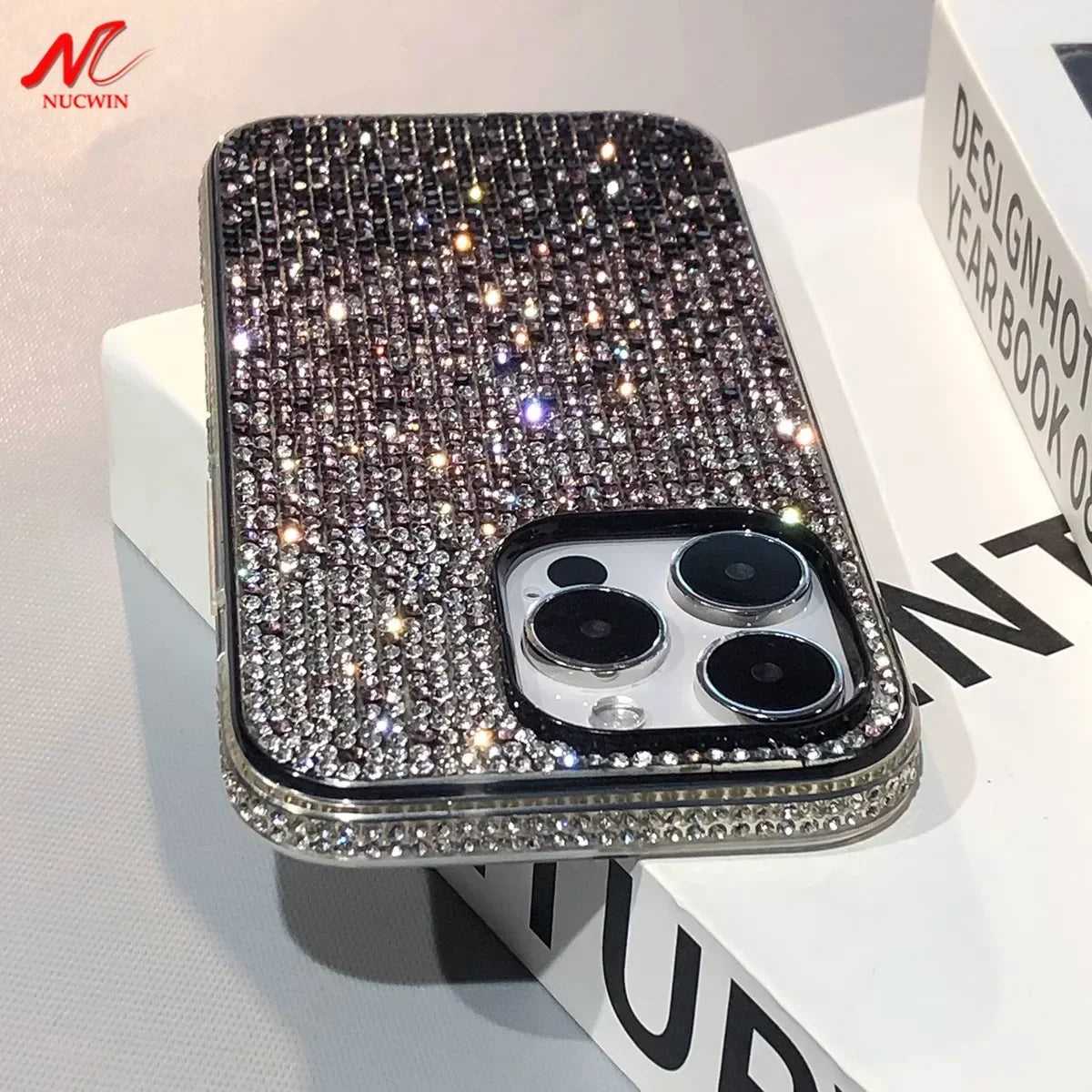 Luxury Case Full Shinny Diamond Bumper Frame Cover for iPhone 11 12 13 14 15 16 Pro/Pro Max X Xs Xr