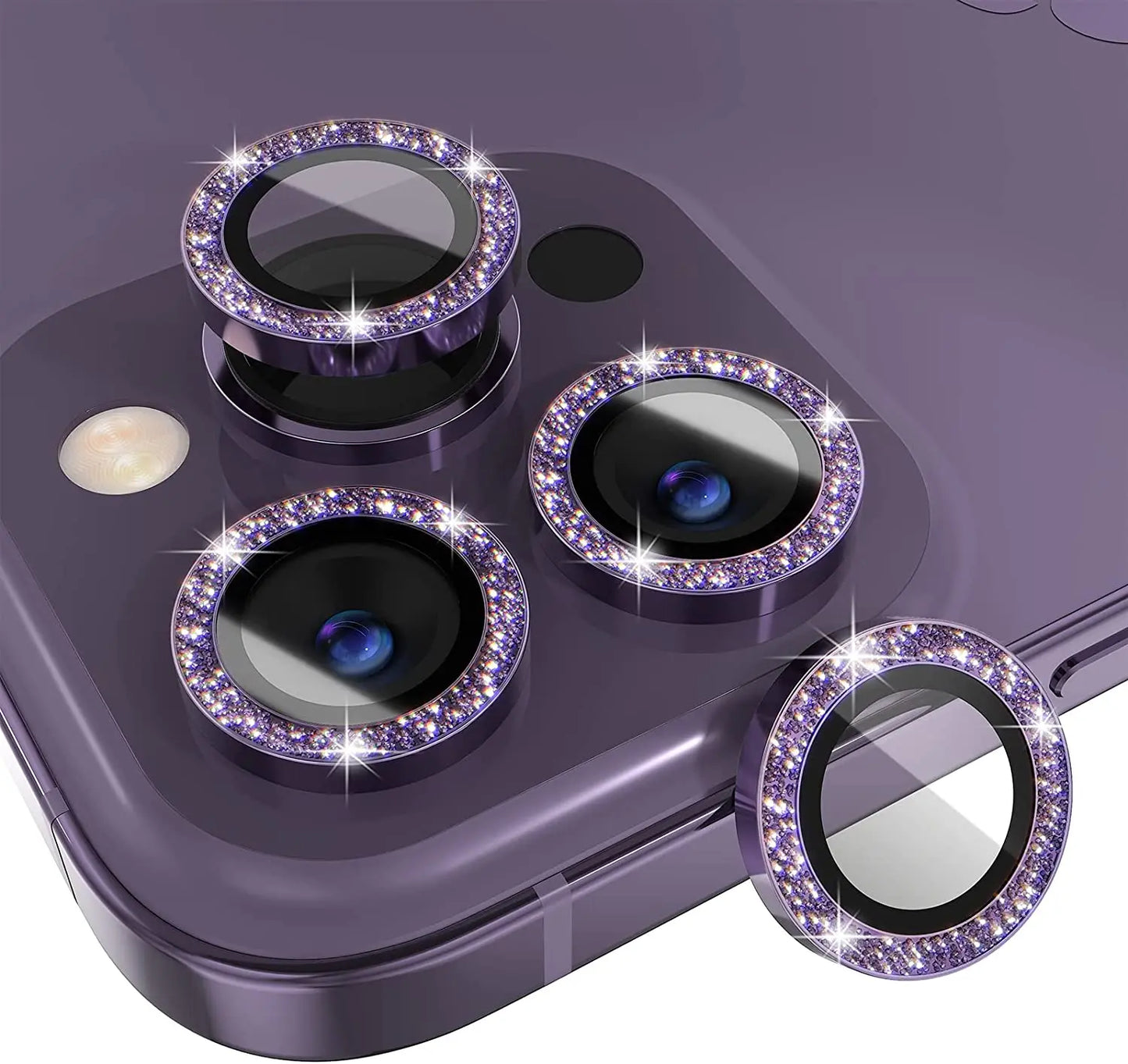 Glitter Diamond Rhinestone Camera Lens Protector for iPhone 16 16Pro 15 14 Pro Max Plus 13 12 Mini 11 14Pro 13Pro 14Plus 12Pro