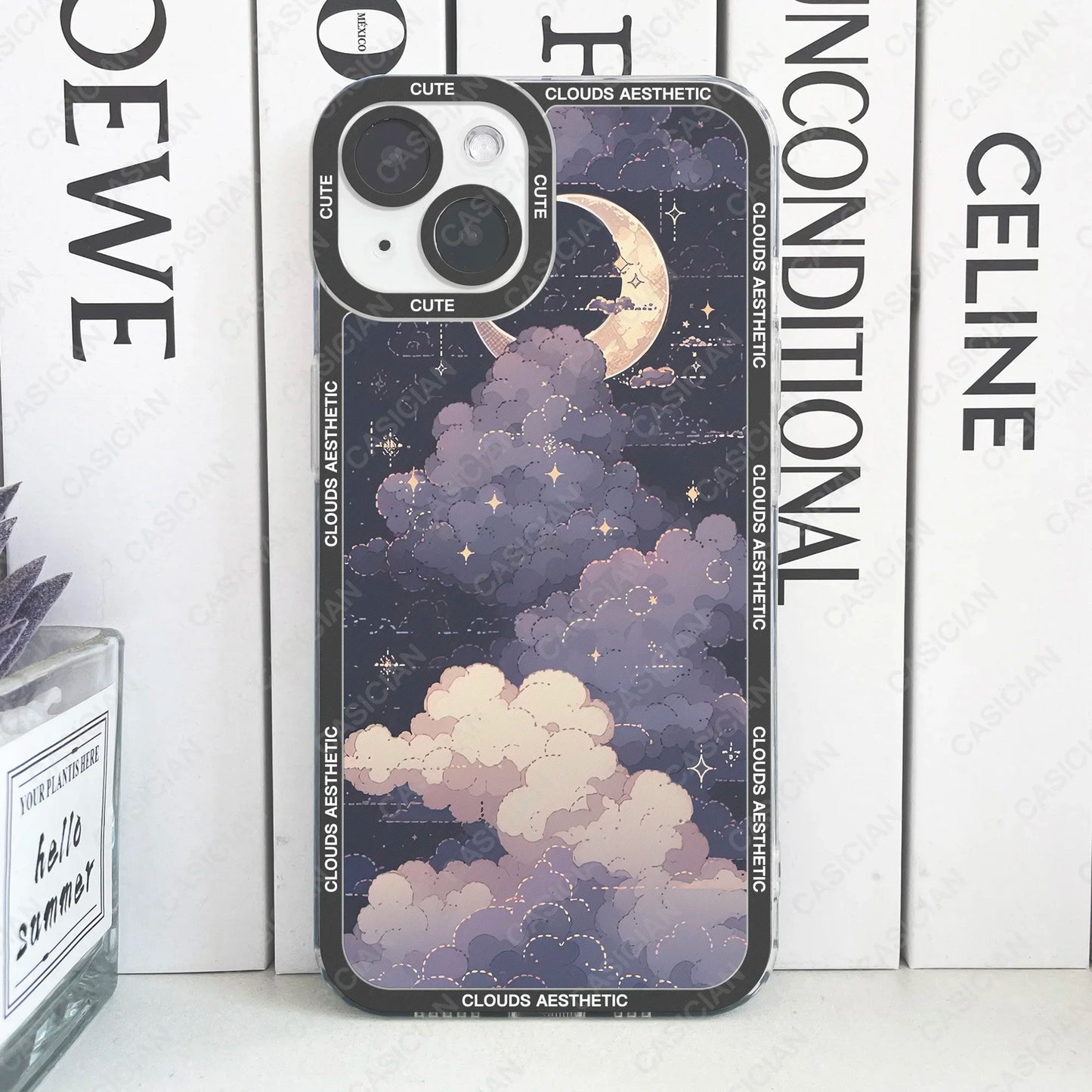 Y2K Clouds & Moon Soft Case