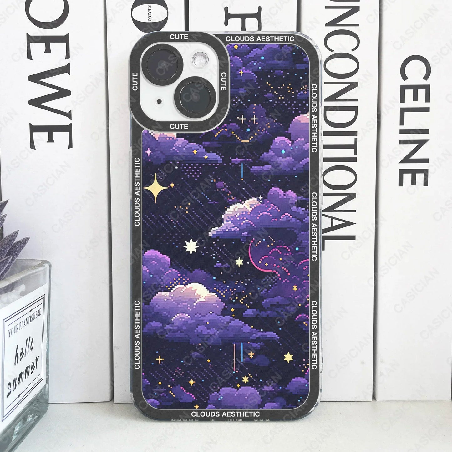 Y2K Clouds & Moon Soft Case