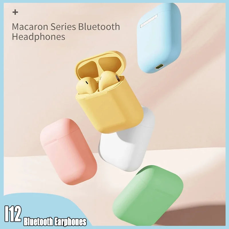 Wireless i7Mini2 TWS Bluetooth Earphones 5.0 Headphones Matte Macaron Earbuds Handsfree With Mic Charging Box Sports Headset i12