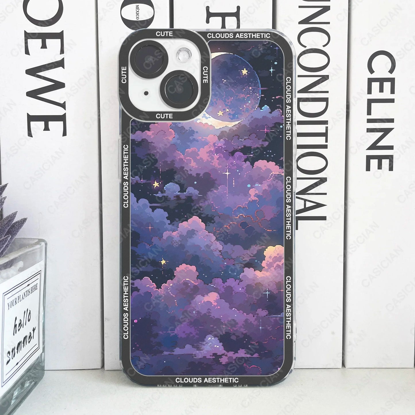 Y2K Clouds & Moon Soft Case