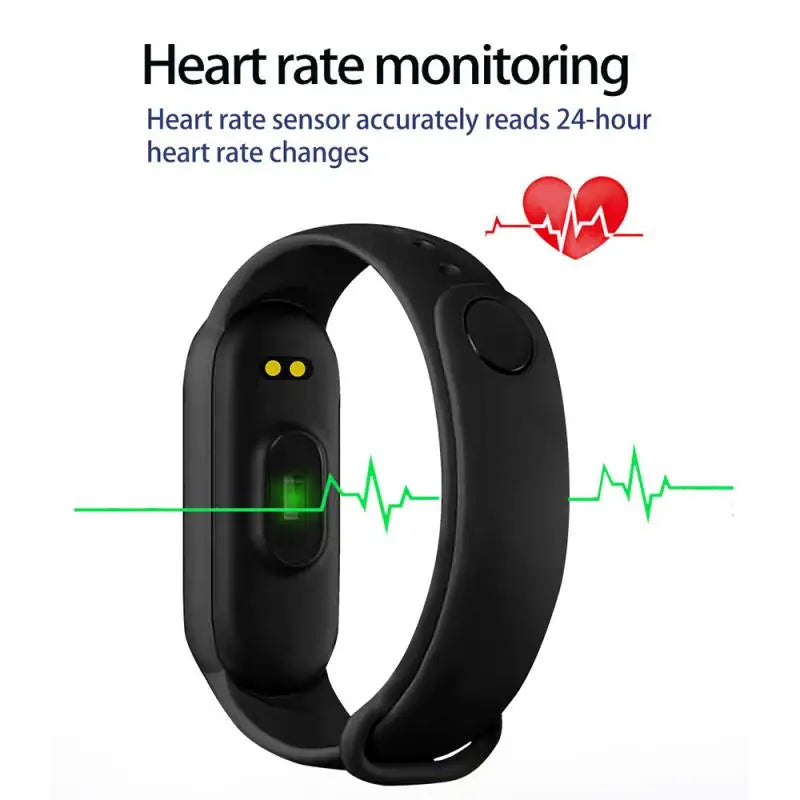 M6 Smart Watch Men Women Fitness Smart Bracelet Sports Band Heart Rate Blood Pressure Monitor Waterproof Multi-function Watches