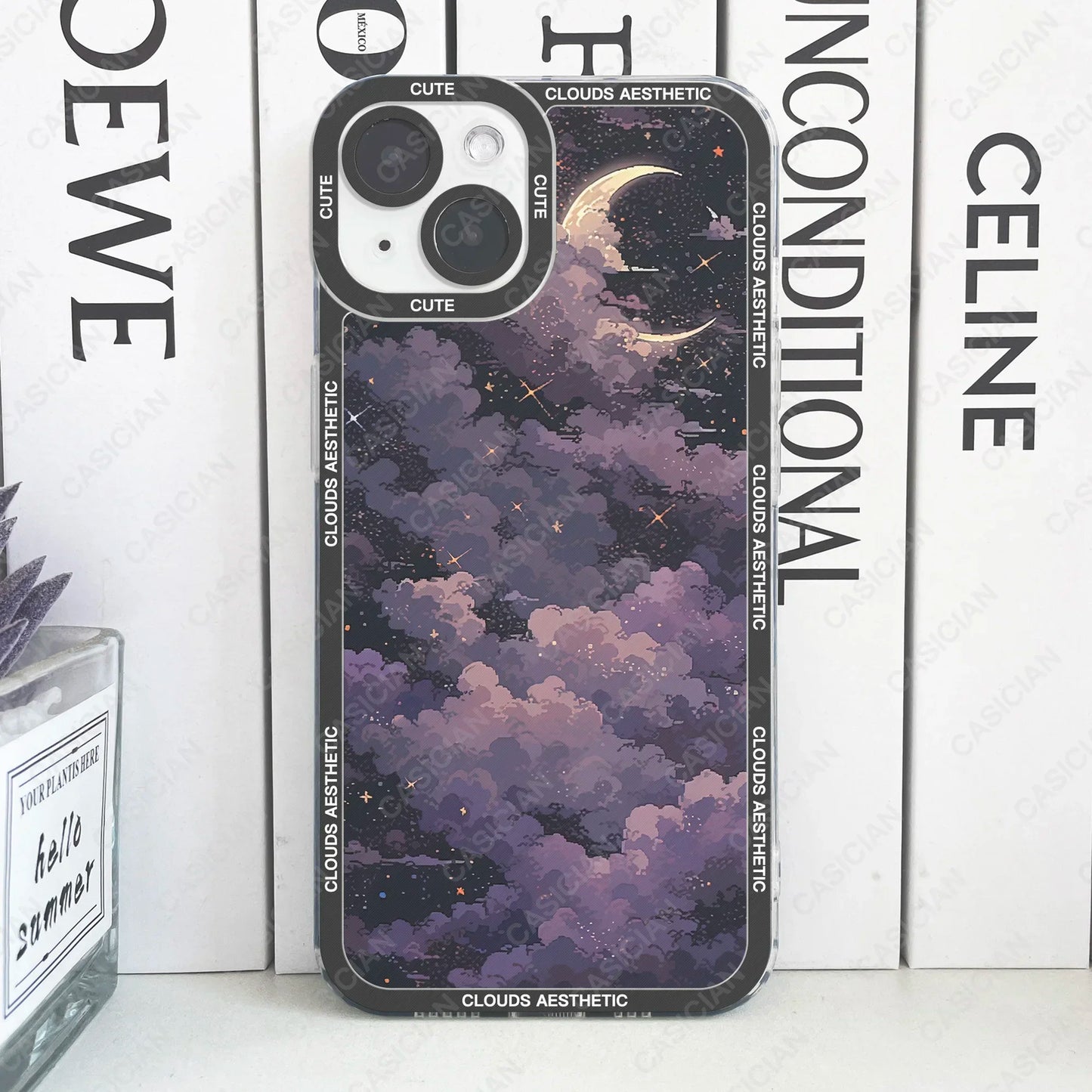 Y2K Clouds & Moon Soft Case