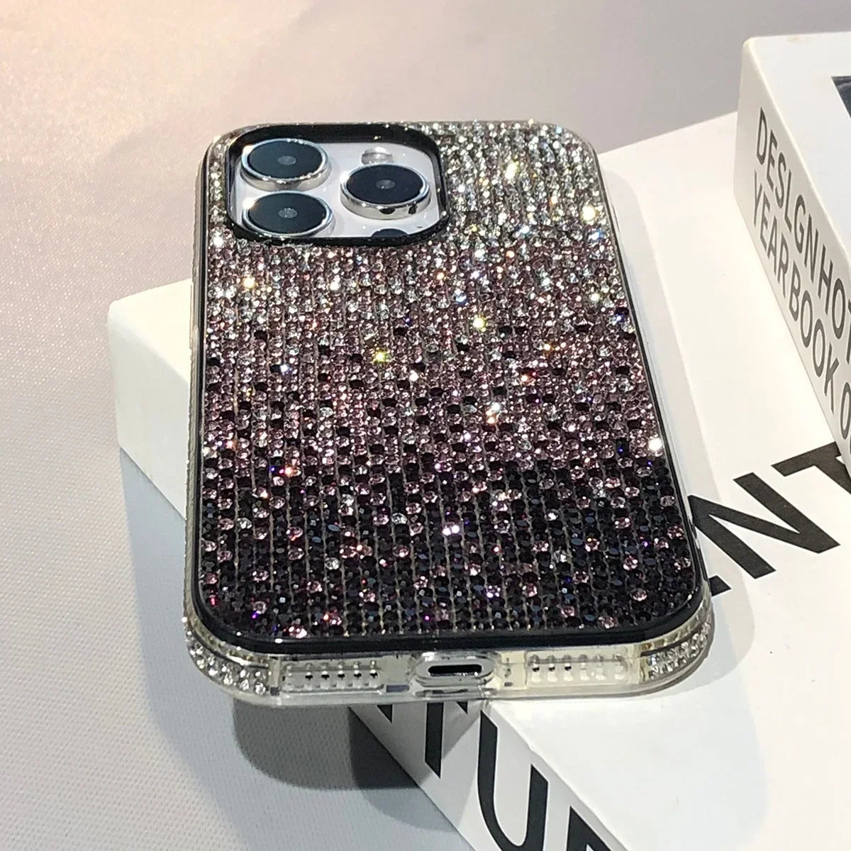 Luxury Case Full Shinny Diamond Bumper Frame Cover for iPhone 11 12 13 14 15 16 Pro/Pro Max X Xs Xr