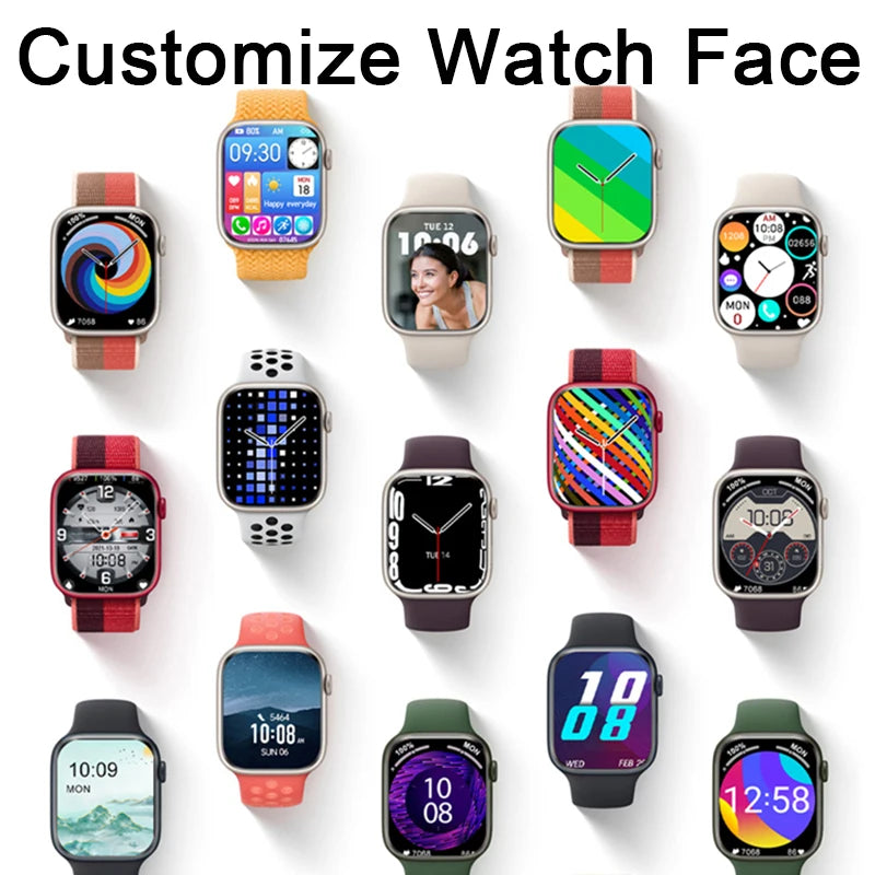 2025 NEW Smart Watch Wireless Charging Smartwatch Bluetooth Calls Men Women Watches Fitness Bracelet Custom Watch Face