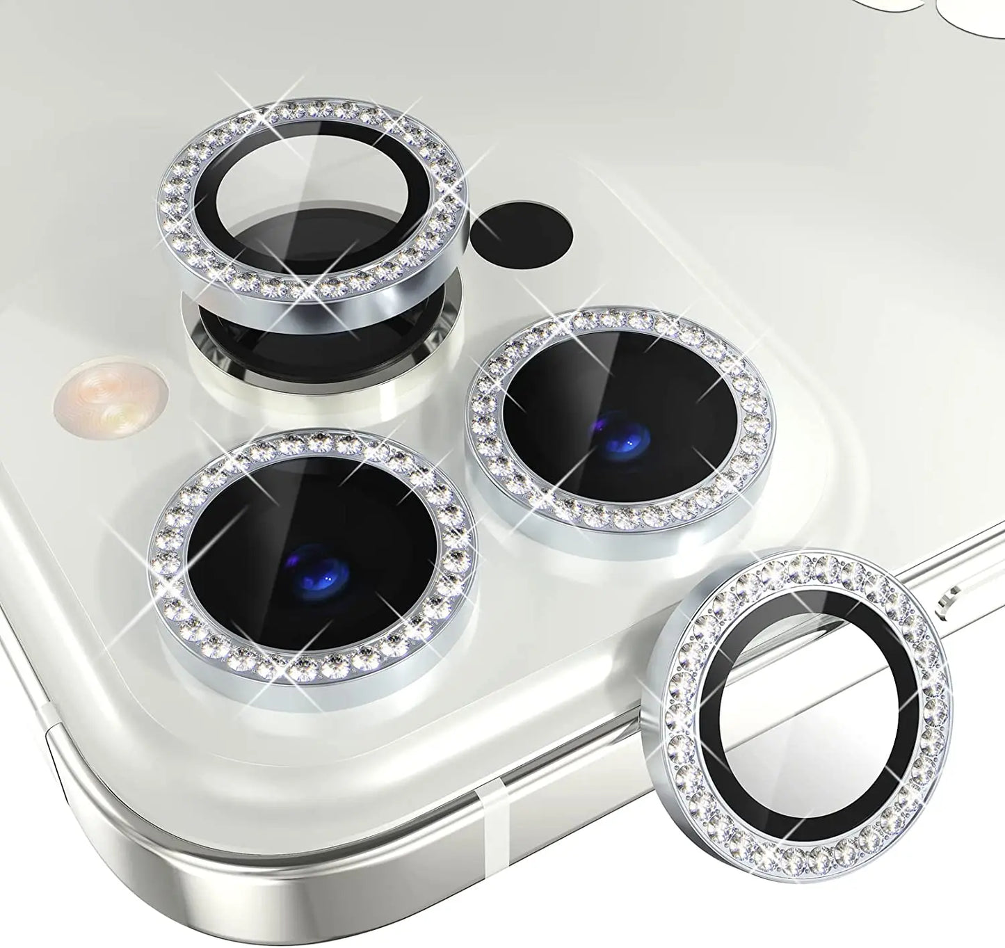 Glitter Diamond Rhinestone Camera Lens Protector for iPhone 16 16Pro 15 14 Pro Max Plus 13 12 Mini 11 14Pro 13Pro 14Plus 12Pro